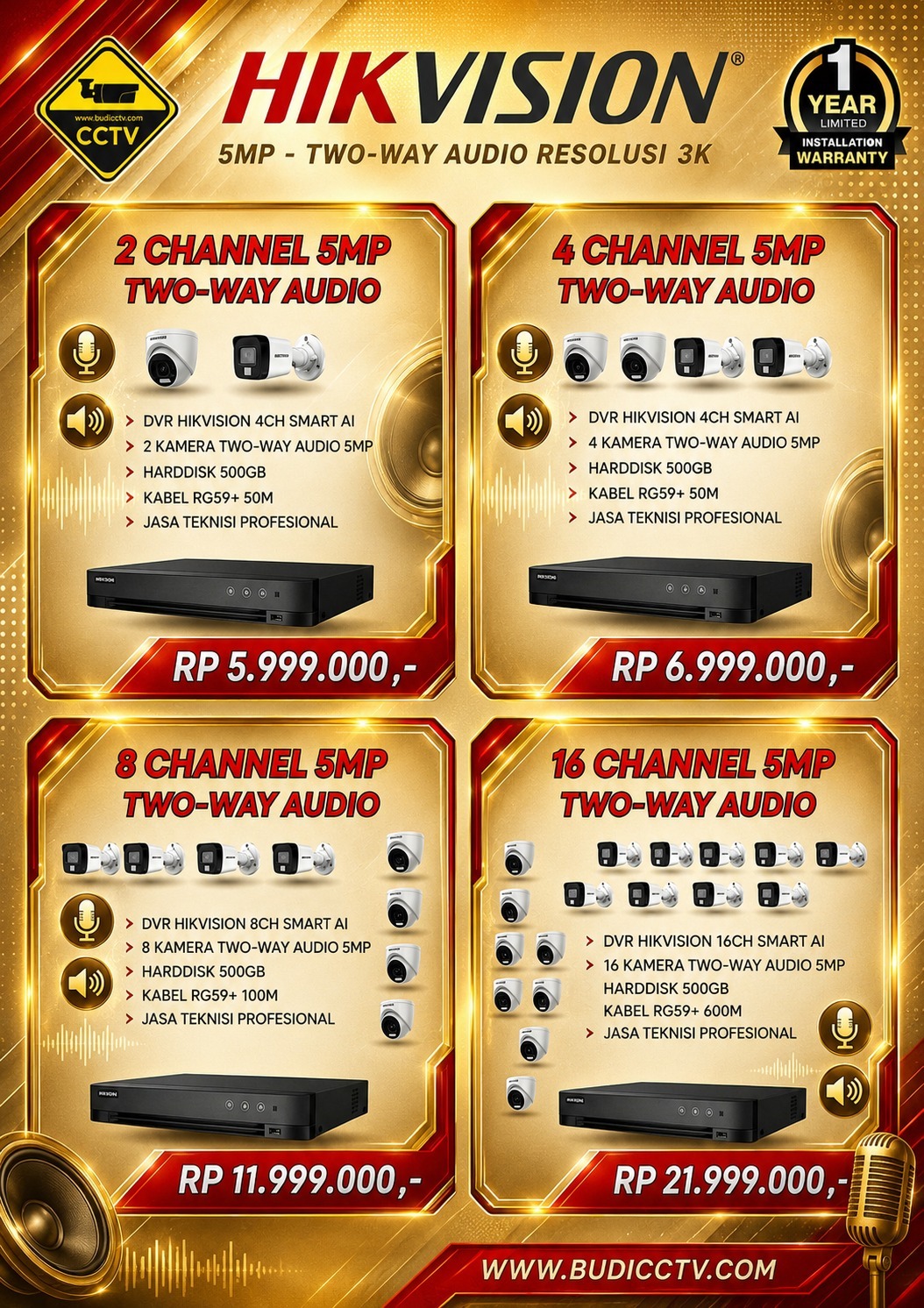 Brosur Harga 4 - Budi CCTV