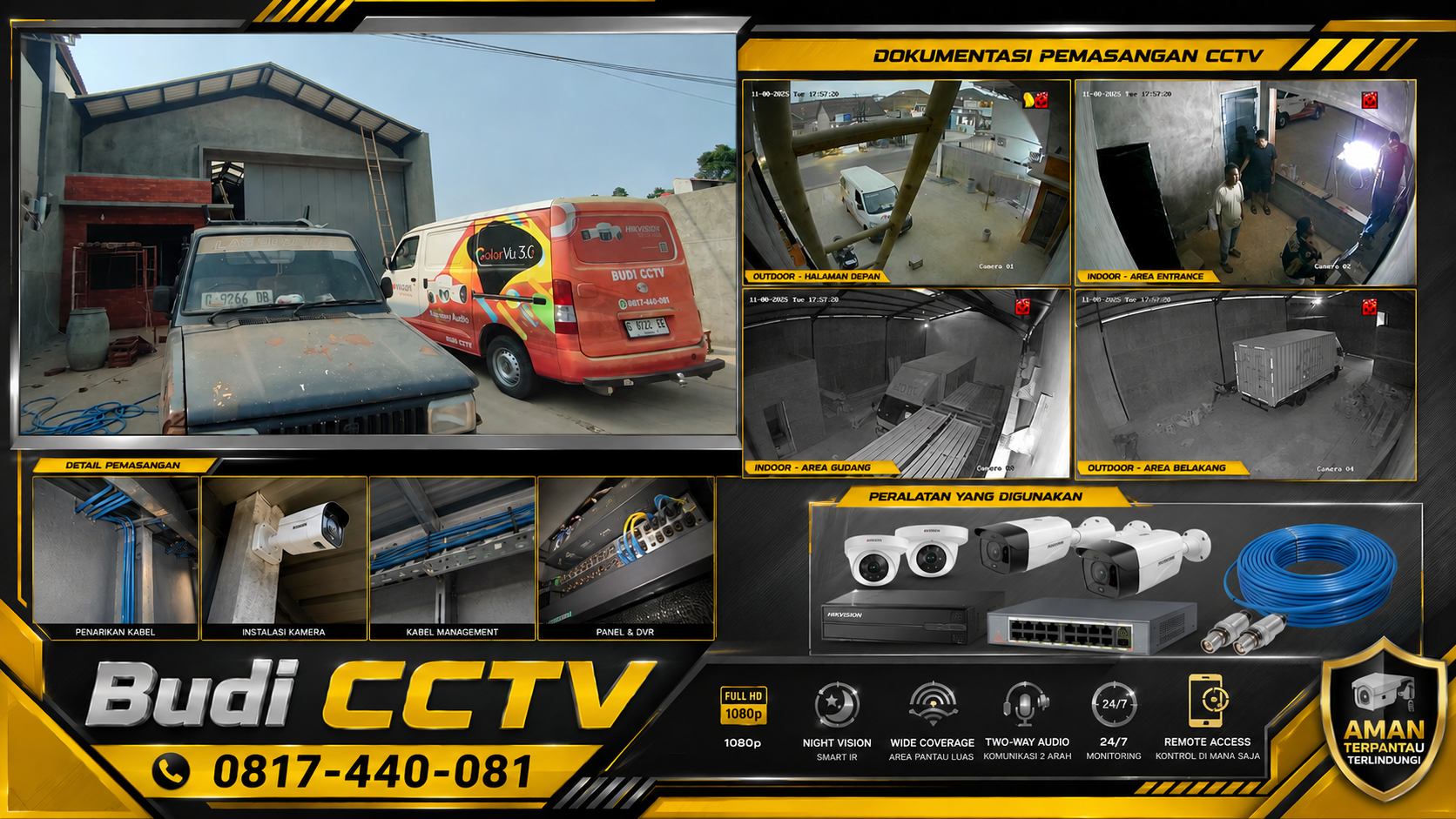 Instalasi CCTV Hikvision Mudah Dioperasikan Pekalongan