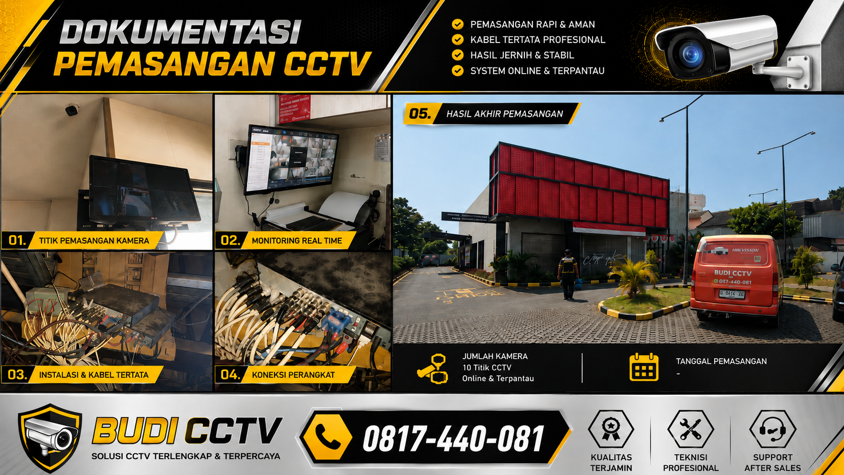 Instalasi CCTV Hikvision KFC di Pekalongan