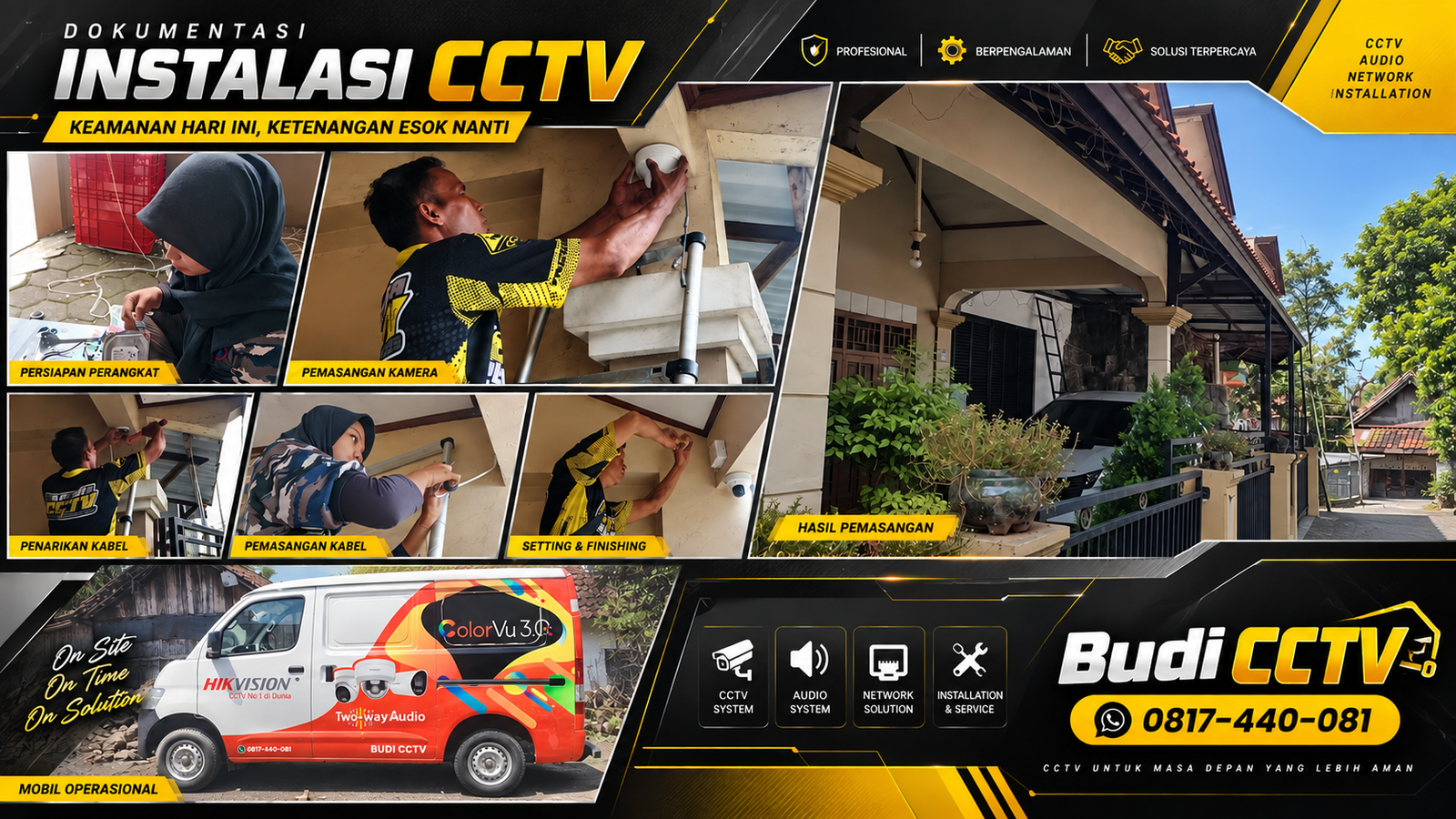 Pemasangan CCTV HiLook IP Camera di Salah Satu Rumah di Pekalongan, Menunjang Kenyamanan Pemilik