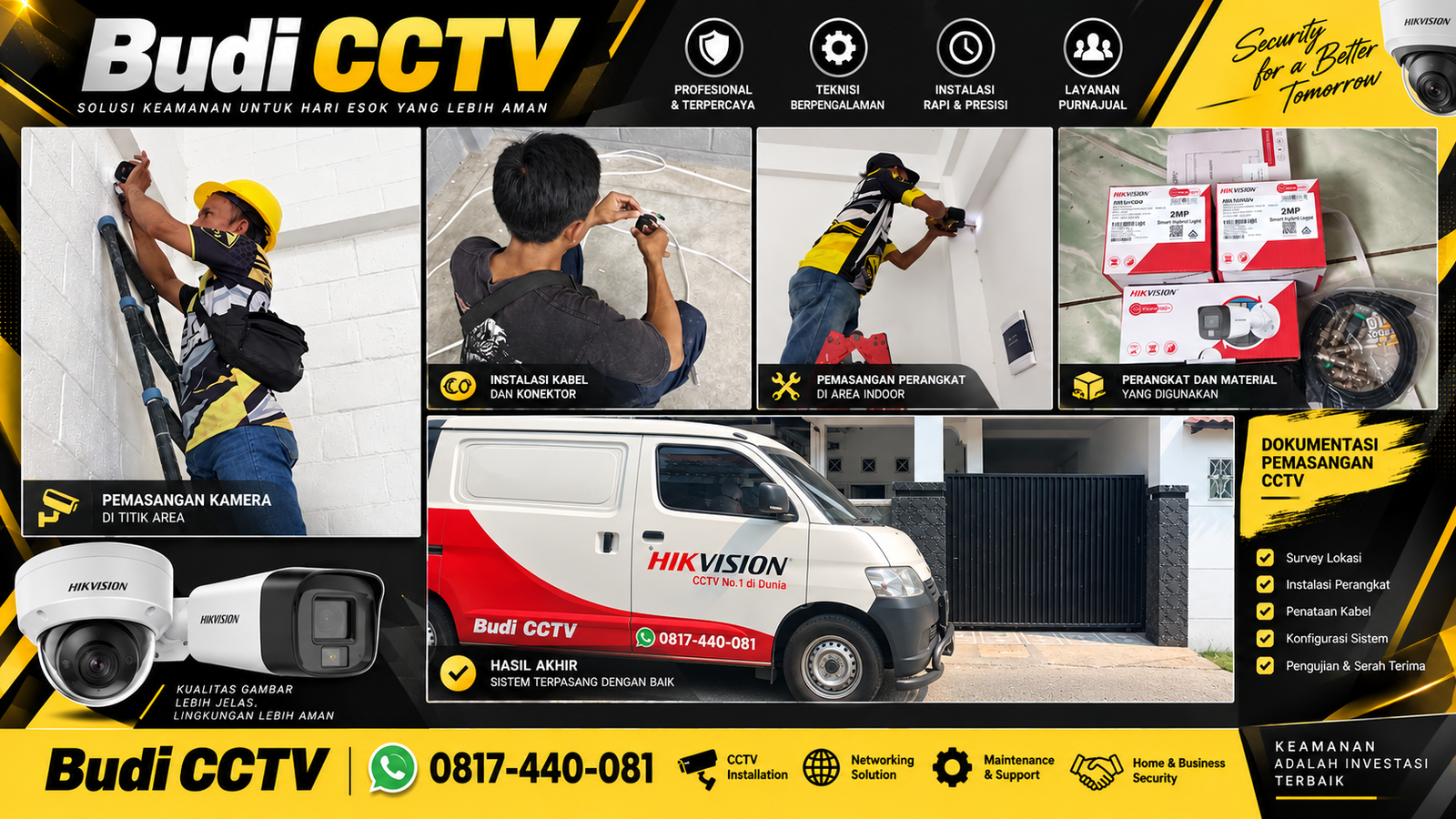 Instalasi CCTV Hikvision di Pekalongan, Pendampingan Penggunaan Sistem