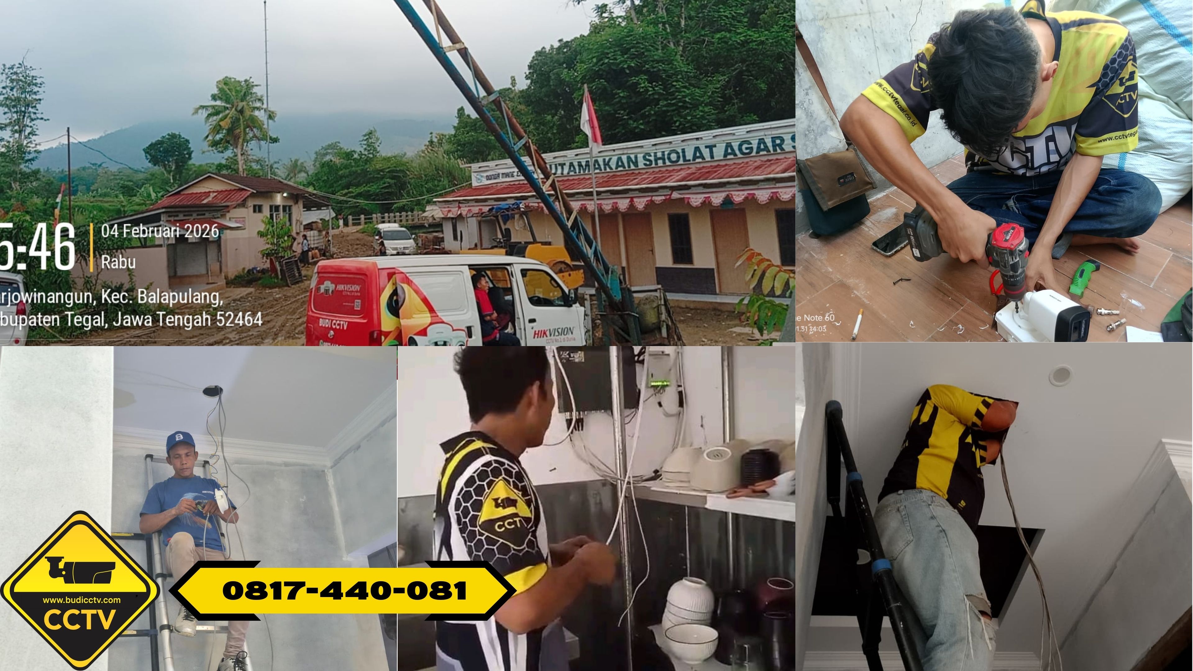 Pemasangan CCTV Hikvision 4 Channel 5MP Smart Hybrid Light + ColorVu Audio + Two Way Audio di Rumah Kota Pekalongan