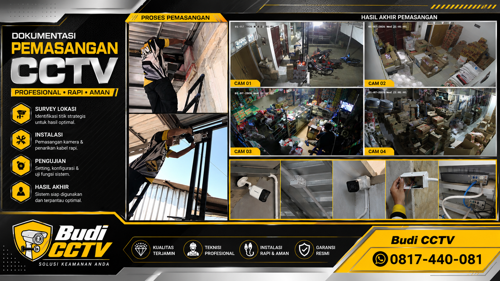 Instalasi CCTV Hilook di Toko Area Pekalongan